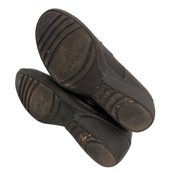 Dansko Women's Brown Leather Aimee Comfort Clogs Size 37 / 7 - Picture 9 of 9